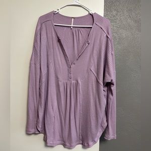 Free People Oversize Henley Top